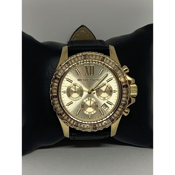 Michael Kors MK5874 Women's Leather Analog Dial Quartz Genuine Watch Watch BP611 - Picture 1 of 11